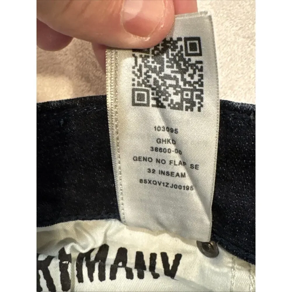 True Religion Geno Relaxed Slim Jeans Medium Wash 38x32 Whiskering EUC